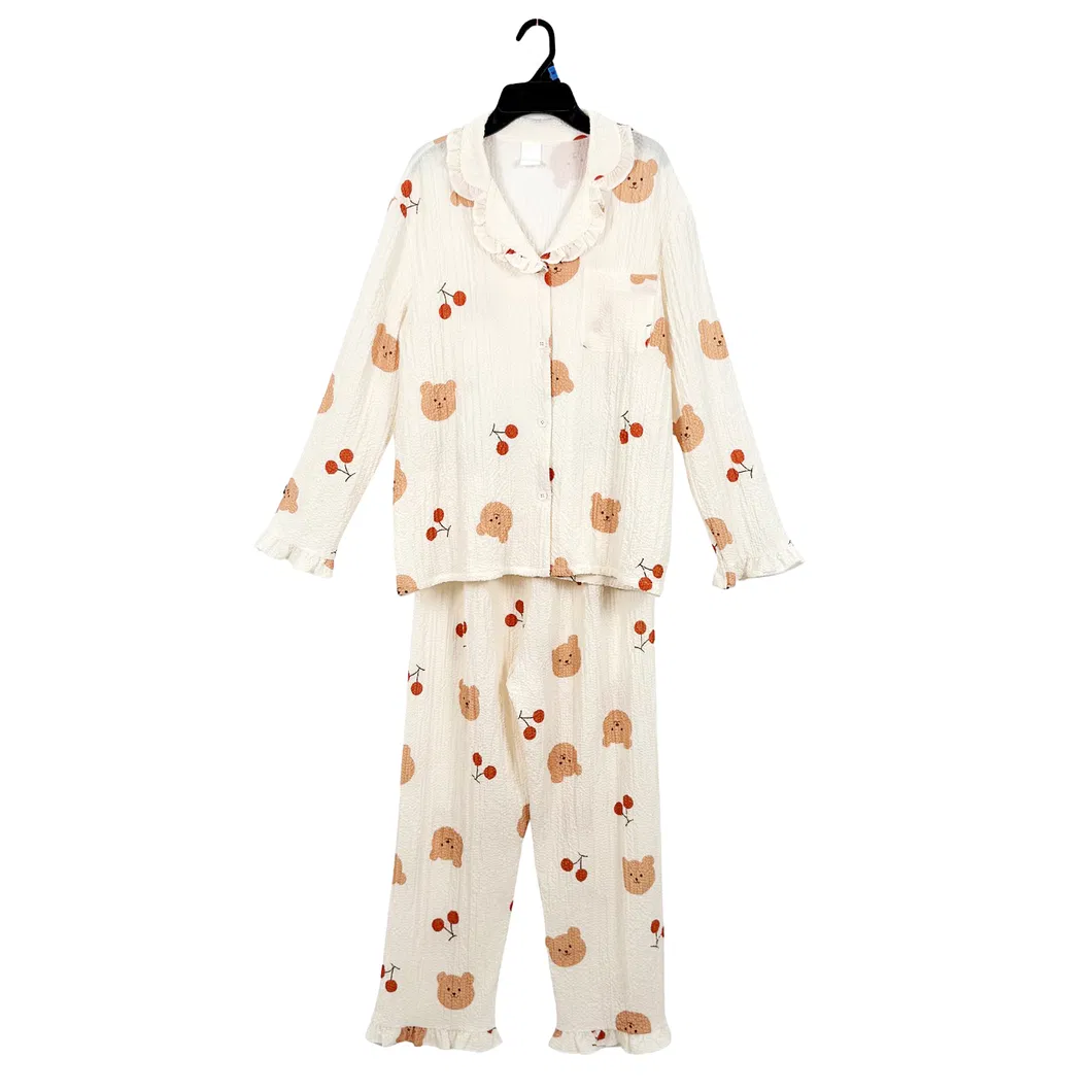 Conjunto de pijama de lujo de seda personalizada de verano, ajuste relajado al por mayor