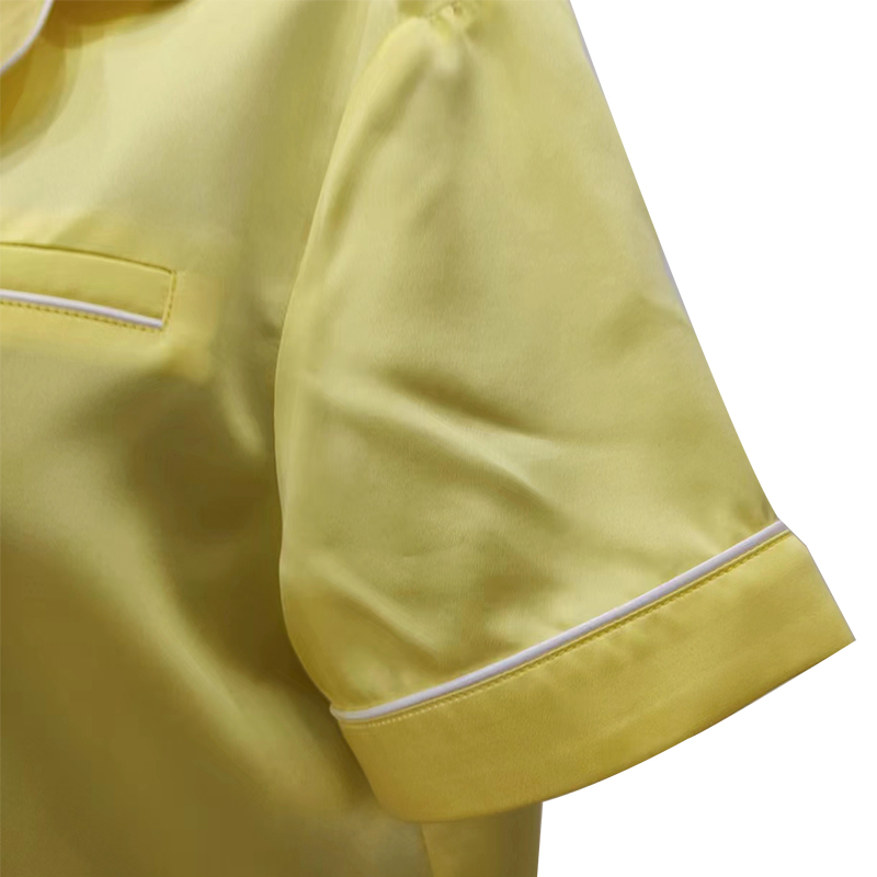 Conjunto de pijamas de seda de morera personalizados, batas de seda con cinturón, ropa de dormir de seda
