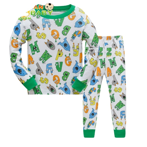 3-8year Pijamas para Niños 100% Ropa de Algodón Orgánico para Bebés Pijamas al por Mayor Ropa de Dormir para Niños