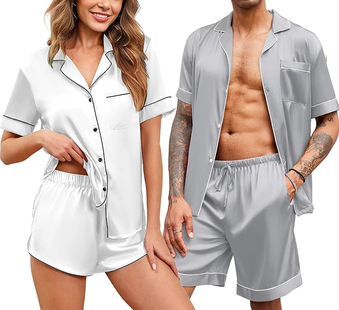 Los Pijamas de Seda para Parejas para Dormir a Diario