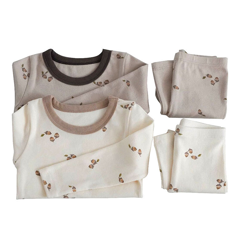Fabricante de Ropa OEM Pijamas de Algodón Orgánico para Niños Ropa de Lounge Personalizada para Niños Pijamas Impresos para Niños Ropa de Dormir para Niños Pijamas Nocturnos para Niños
