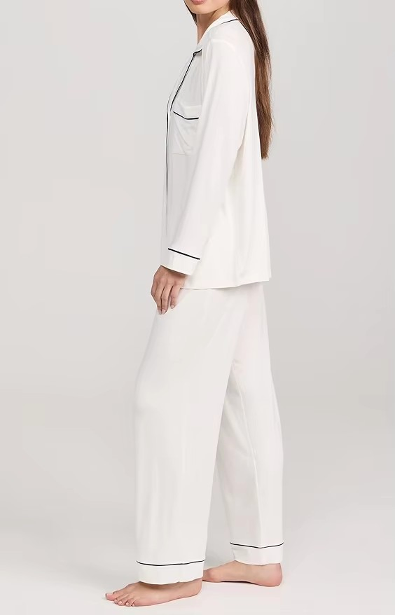 Pijamas de sueño suaves personalizados de algodón orgánico modal de bambú