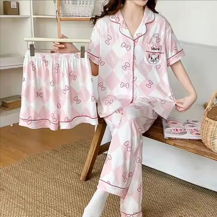 Precio competitivo pijamas impresos sueltos casuales para el hogar ligeros y cómodos de verano
