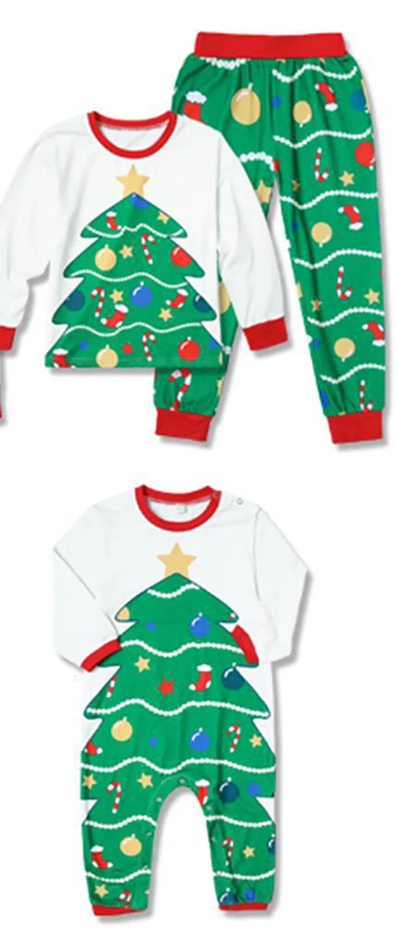 Conjuntos de pijamas a juego de algodón personalizados para parejas, mujeres y hombres, para la familia, ideales para las vacaciones de Navidad, pijamas para niños y ropa para bebés