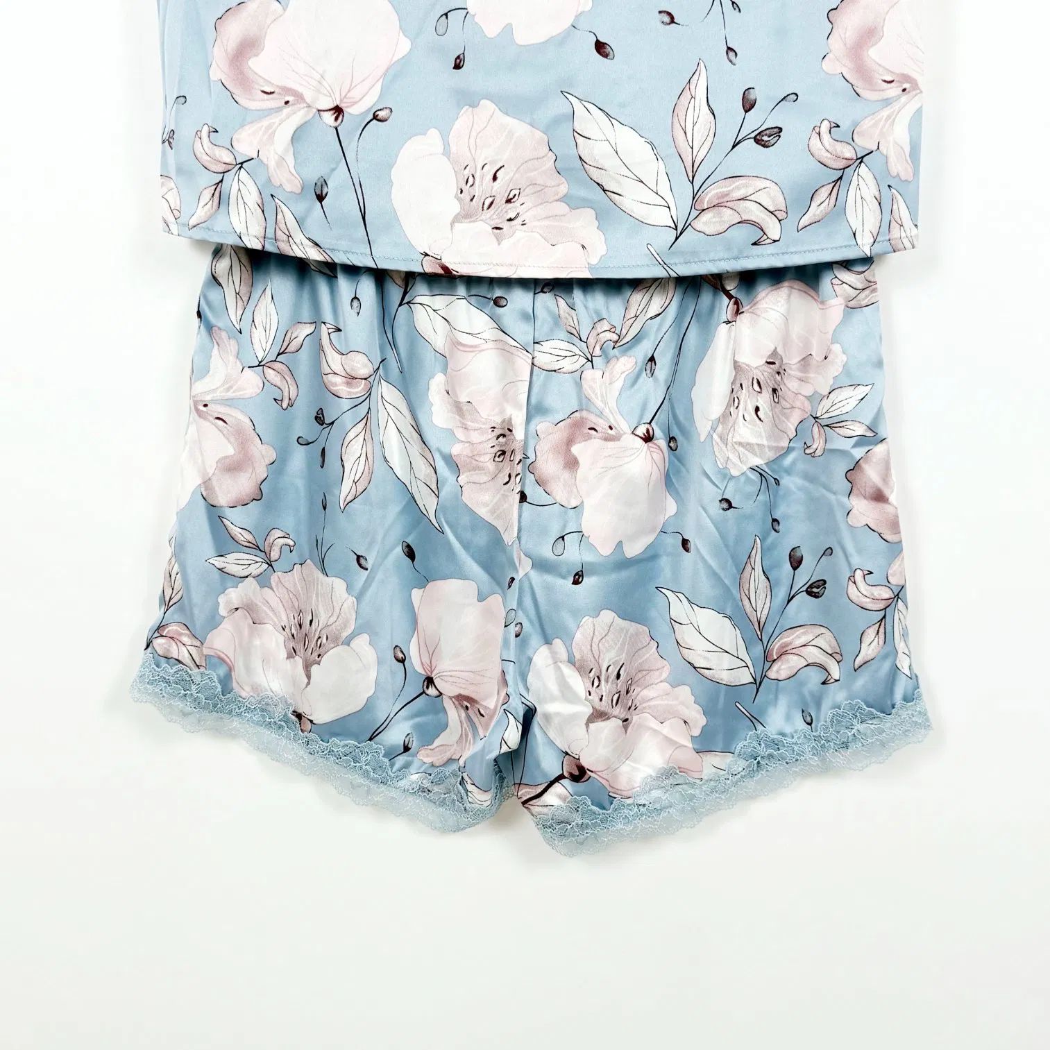 Ropa de dormir de mezcla de seda modal al por mayor conjunto de pijama