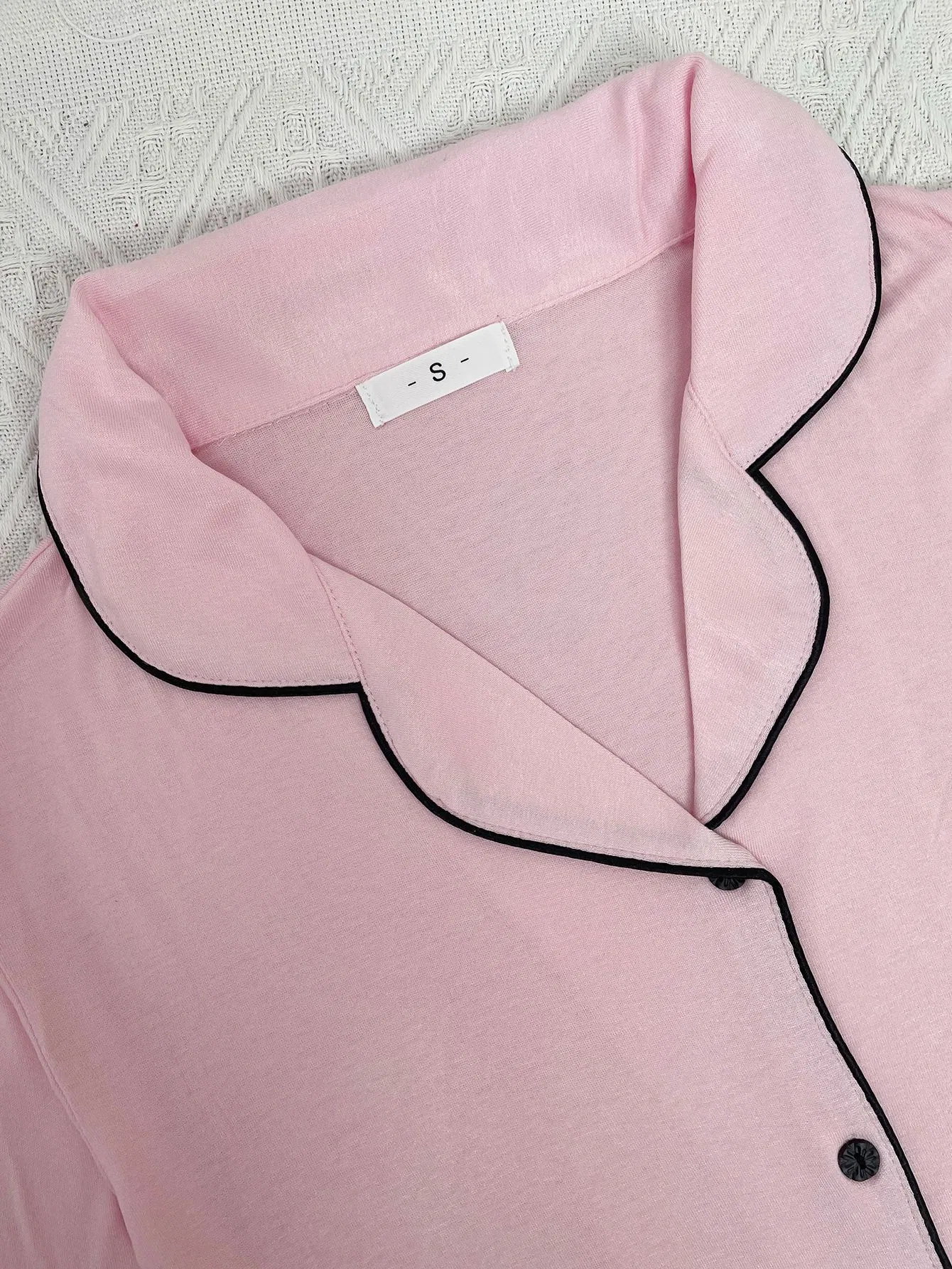 Conjunto de pijama de mujer de manga larga con solapa de algodón modal transpirable