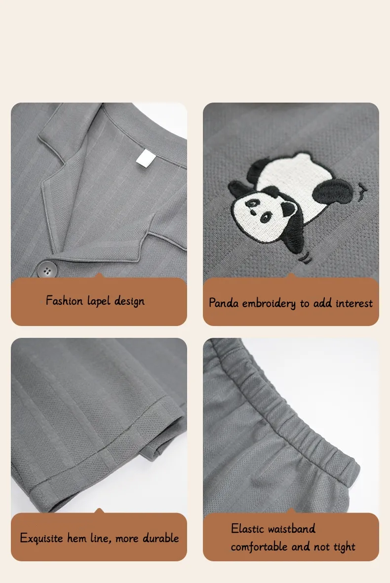 Conjunto de pijamas de algodón suave para adultos, ropa de casa cómoda