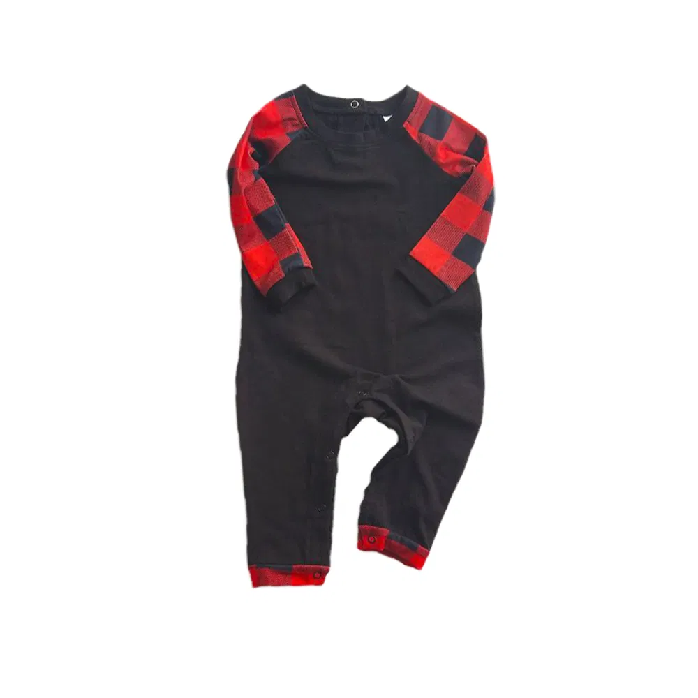 Pijamas familiares de Navidad con diseño de cuadros en venta caliente