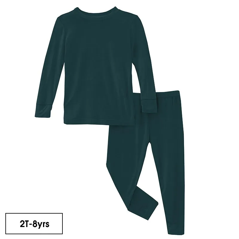 Suave transpirable suave niños pijama conjunto manga larga ropa de salón Conjunto de pijama