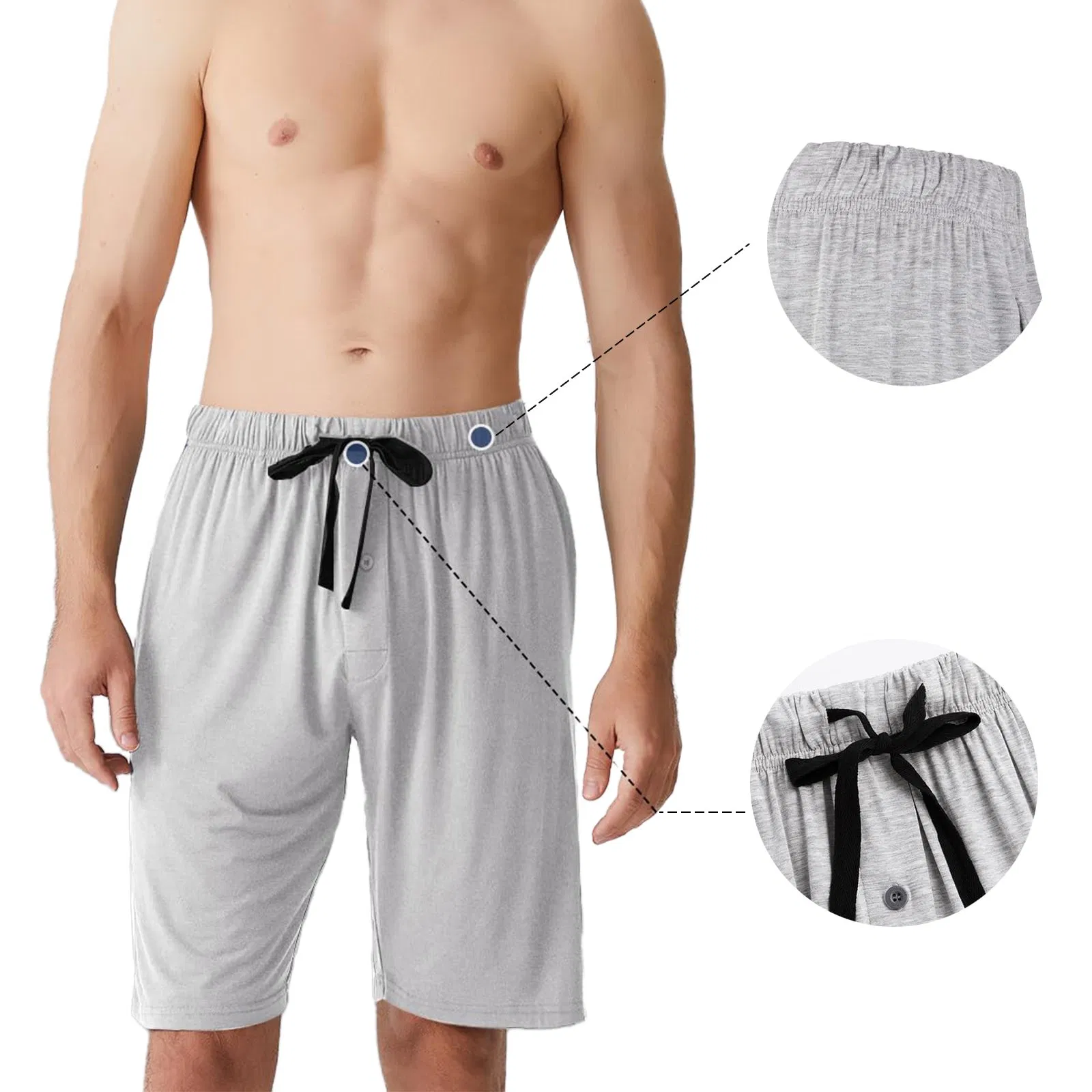 Pantalones de pijama personalizados para hombres, pantalones cortos de dormir, pantalones de lounge nocturnos para hombres
