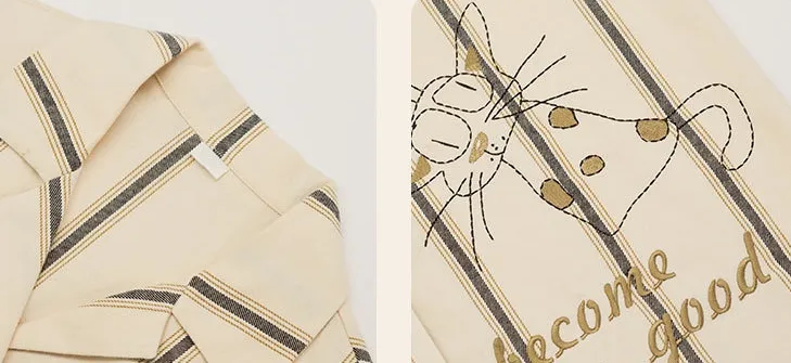 Conjunto de pijamas de algodón para pareja de primavera otoño 100% Dos piezas ropa de dormir para mujeres