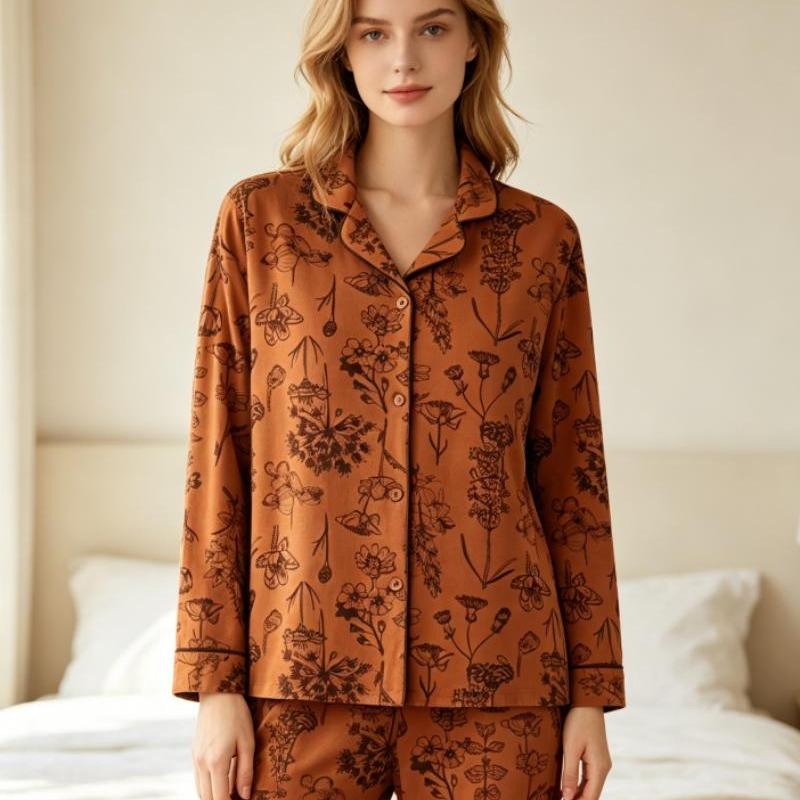 Conjunto de Pijamas Elegantes Conjunto de Pijamas Minimalistas Conjunto de Pijamas Diarios para el Dormitorio