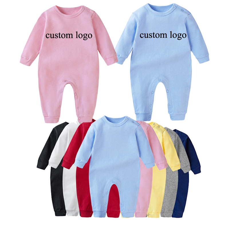 Pijama de bebé de manga larga en blanco de algodón orgánico para recién nacidos