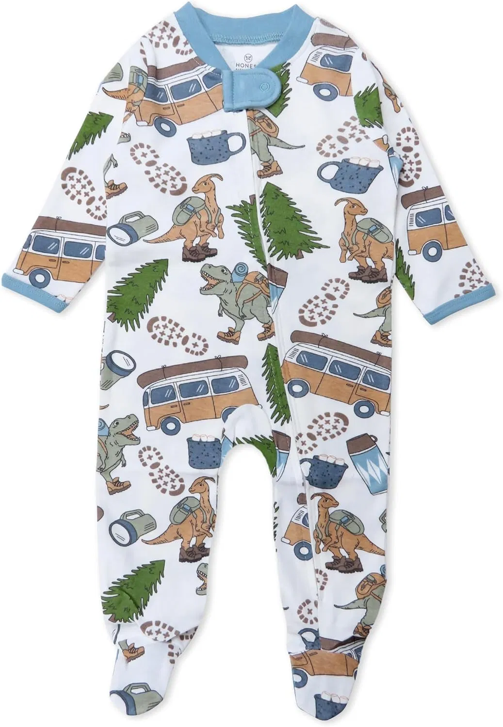 Pijama de una pieza con pies para dormir y jugar 100% de algodón orgánico, para bebés niños