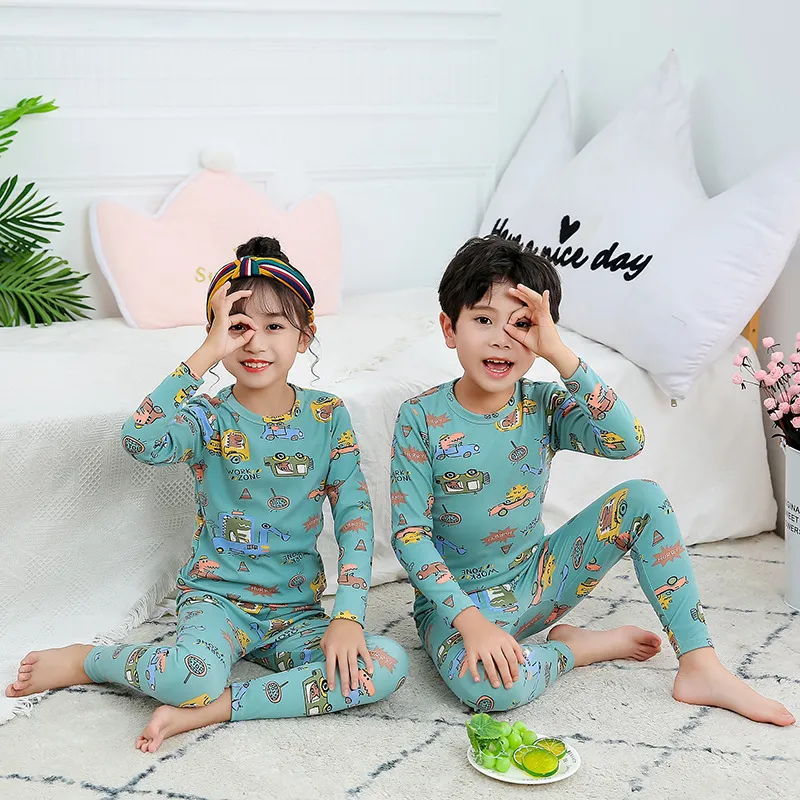 Pijamas para niños pequeños, pijamas de lujo de modal y algodón, pijamas familiares