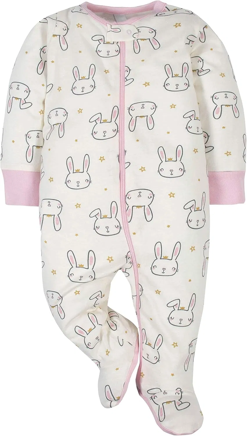Pijama de una pieza con pies para dormir y jugar 100% de algodón orgánico