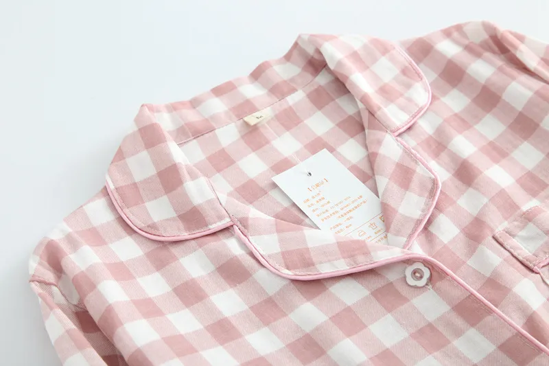 Conjunto de pijamas de manga larga suave transpirable con cintura elástica ropa de casa pijama de pareja