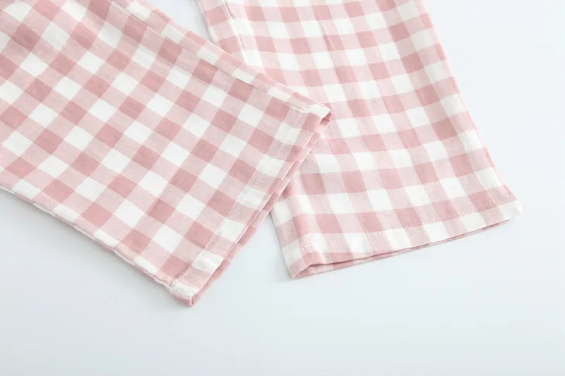 Conjunto de pijamas de manga larga suave transpirable con cintura elástica ropa de casa pijama de pareja