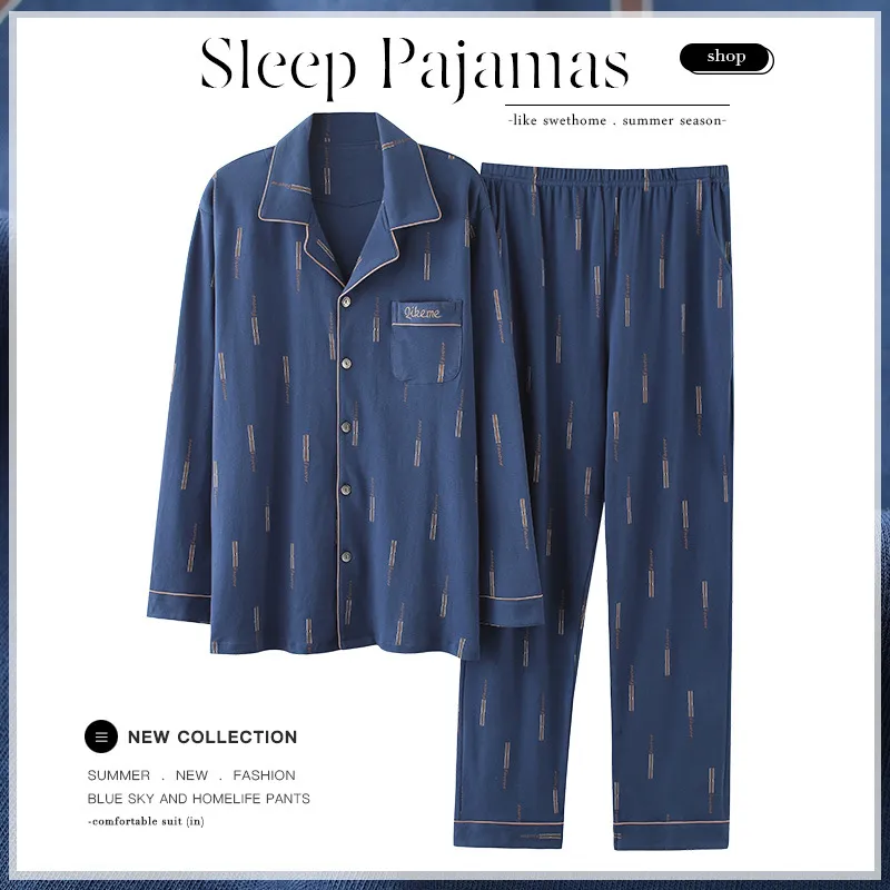 2023 Nuevo estilo de cárdigan de algodón de manga larga, conjunto de pijama de algodón de solapa, ropa de casa suave y cómoda para mujeres