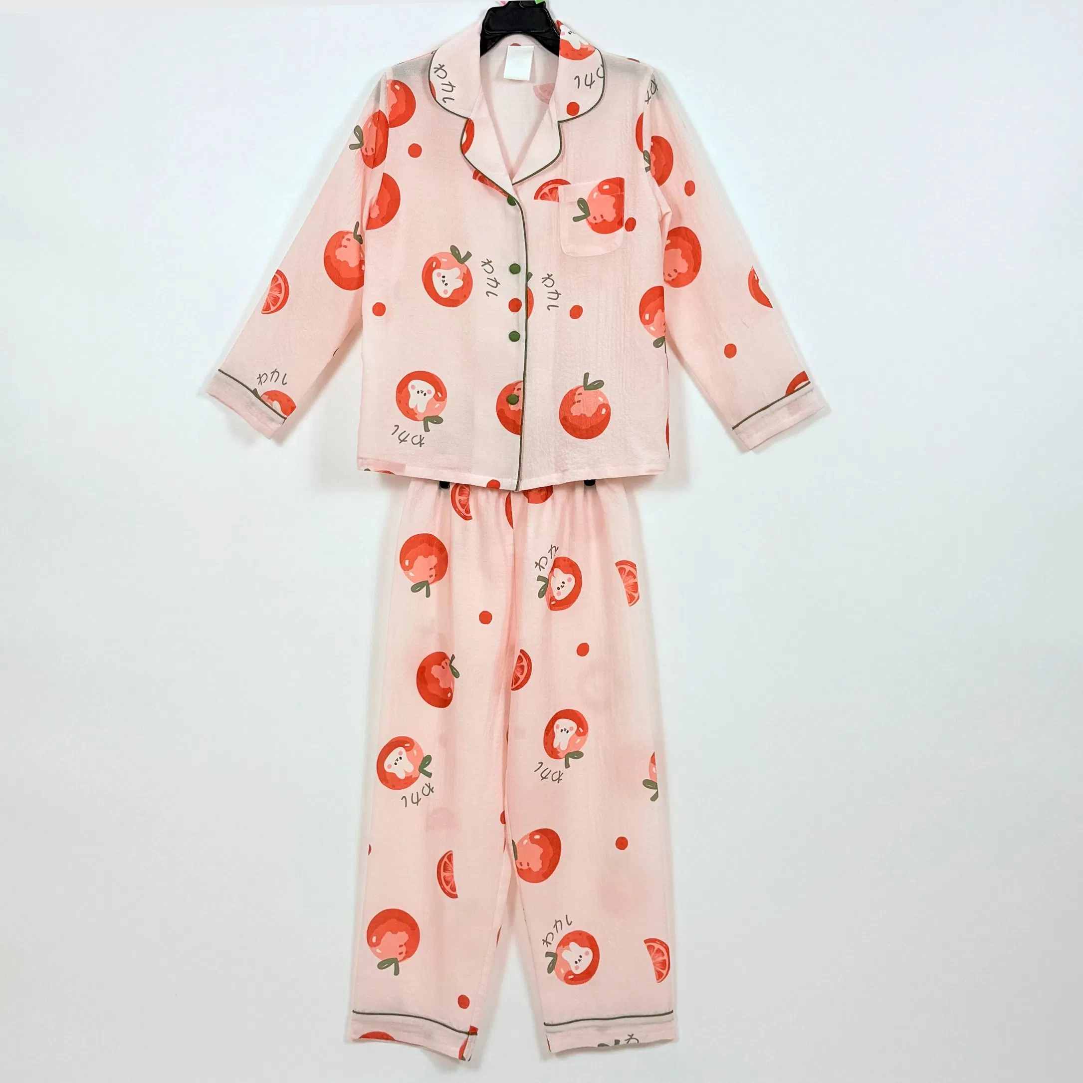 Conjunto de pijama de lujo de seda personalizada de verano, ajuste relajado al por mayor