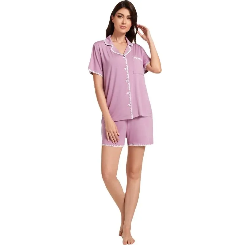 Conjunto de pijama de dos piezas para mujer, pijamas para mujer, conjunto de pijama personalizado, conjunto de pijama de bambú orgánico para mujer
