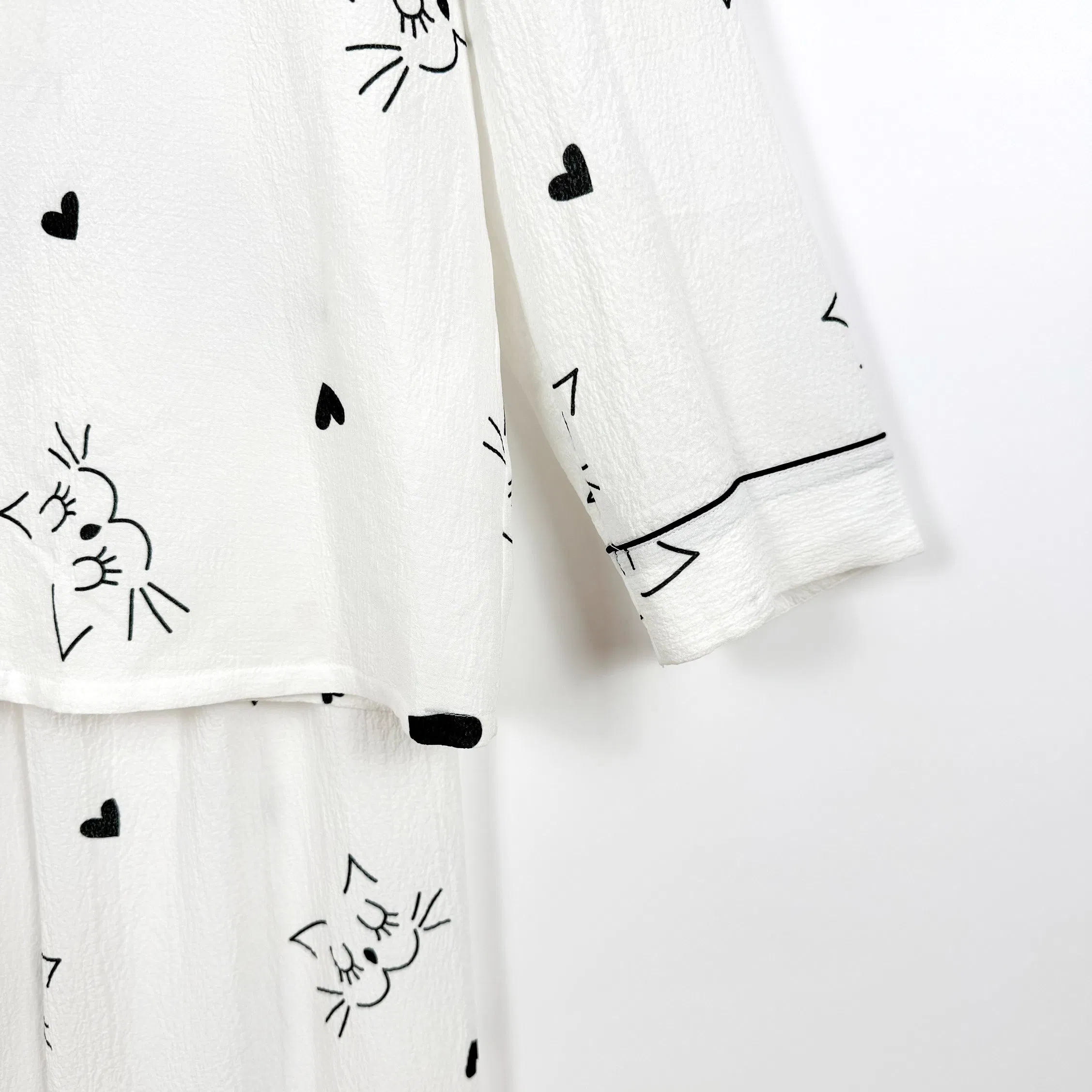Conjunto de pijama de seda pura con tejido satinado personalizado para dormir