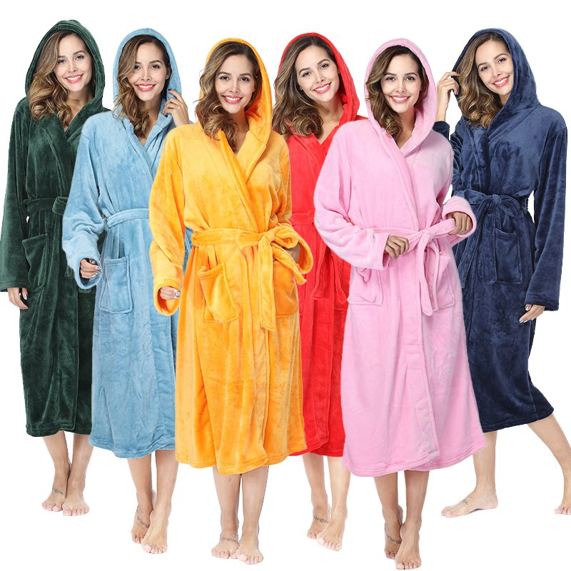 Pijamas con capucha de color sólido y de gran tamaño para hotel, ropa de dormir de otoño e invierno para parejas