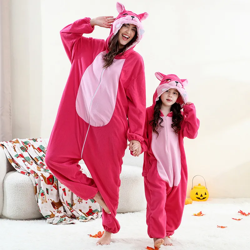Nuevo mono de forro polar para el hogar, disfraces de rendimiento para niños y adultos, ropa de casa familiar