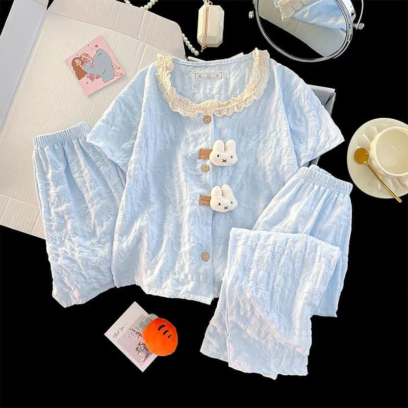 Pijamas para niñas transpirables y suaves, ropa de descanso para niños, ropa de casa, personalización en fábrica