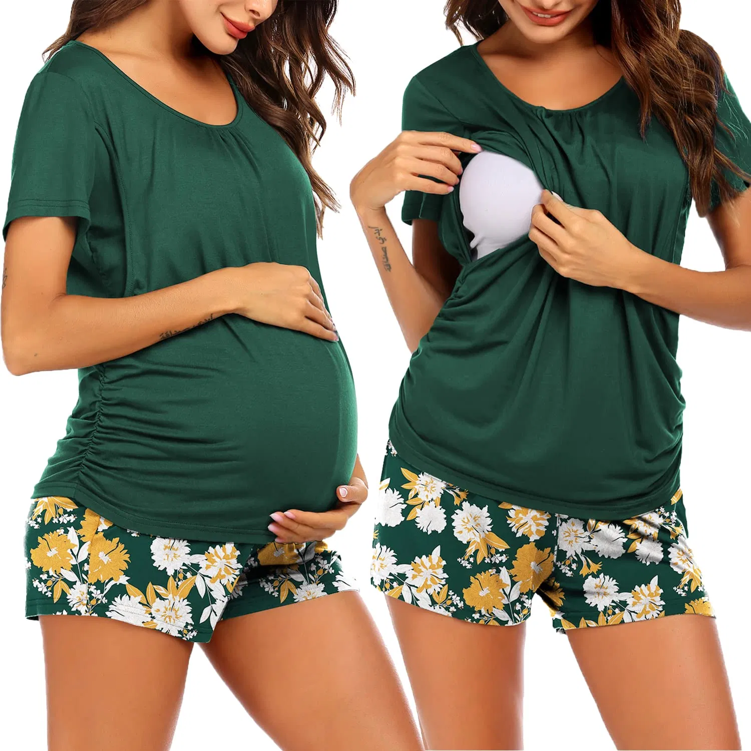 Pijamas de maternidad cómodos para la lactancia de mamás