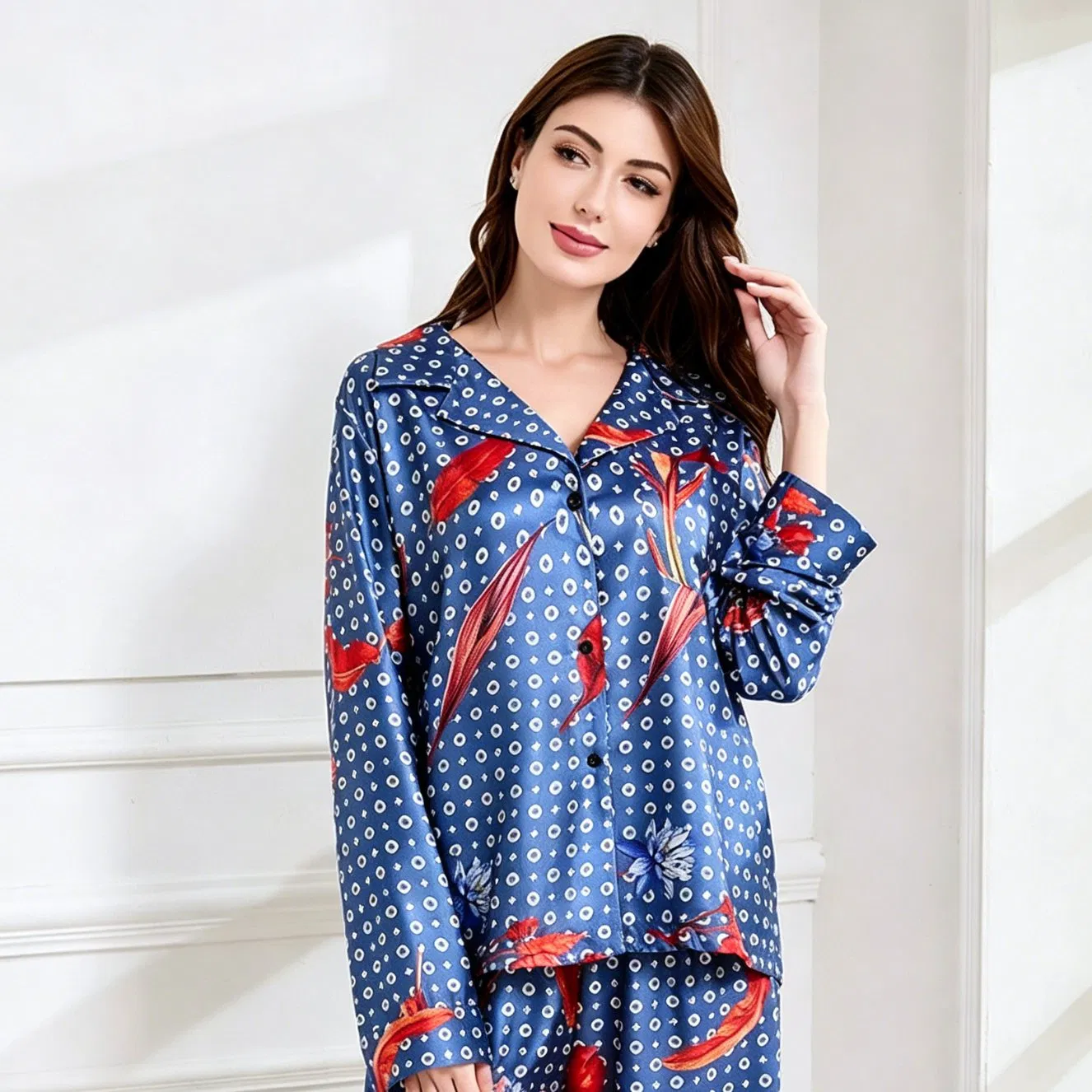 2026 Nuevo Conjunto de Pijama de Manga Larga Cómodo para Otoño Invierno para Mujeres en Casa