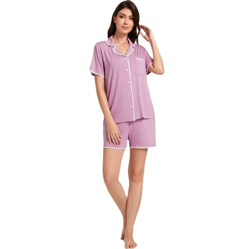 Conjunto de pijama de dos piezas para mujer, pijamas para mujer, conjunto de pijama personalizado, conjunto de pijama de bambú orgánico para mujer