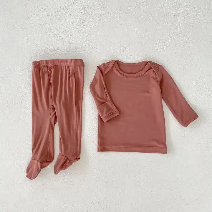 Ropa de Bambú Orgánica para Bebés Monos Sencillos para Niños y Niñas Pijamas de Verano de Bambú para Bebés