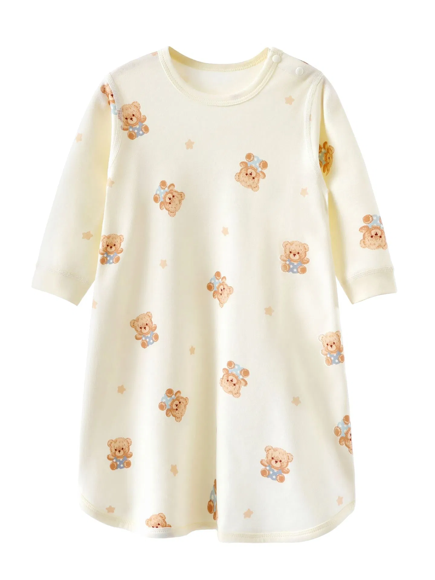 Pijamas de algodón antibacterianos para bebés, pijamas de manga larga de temporada