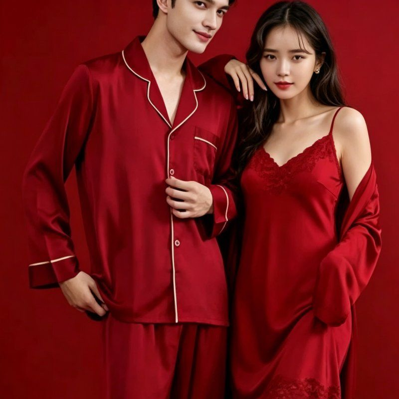 Conjunto de loungewear de manga larga hermoso con diseño de tela transpirable