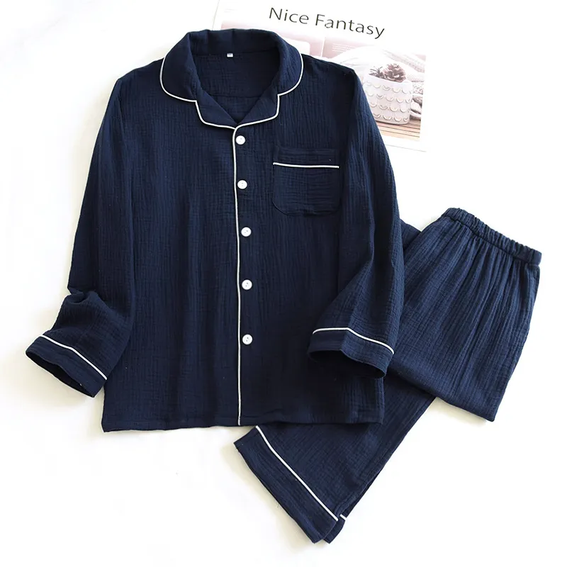 Pijamas negros para mujeres de algodón orgánico, pijamas azules para mujeres, pijama de franela corta