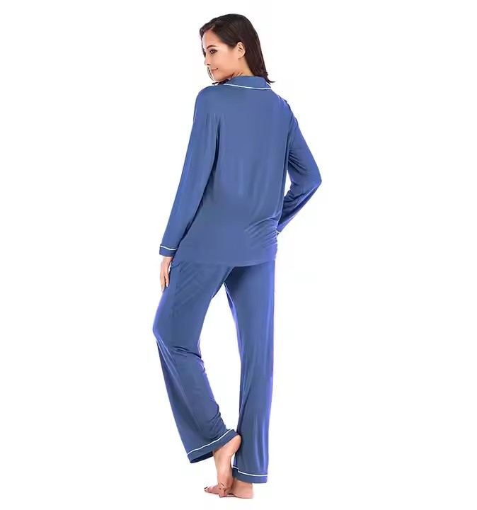 Conjunto de Pijama de Bambú Orgánico para Mamá, Pijama Ecológico de Bambú, Pijama Sostenible para Embarazadas, Conjunto de Pijamas de Maternidad, Pijamas para Embarazadas