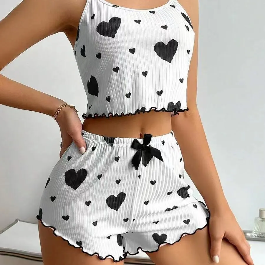 Conjunto de pijamas bonitos para mujeres y pijamas cortos para dormir