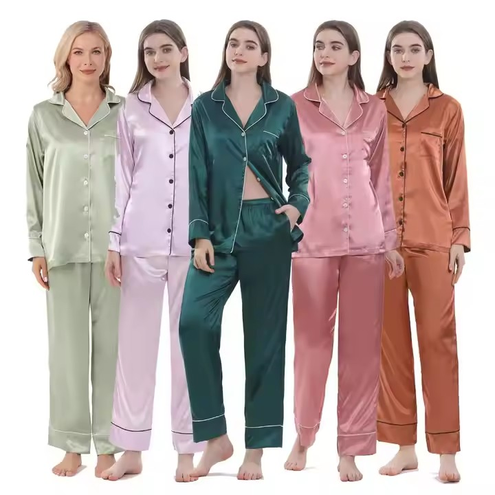 Proveedores Mayoristas de Ropa de Dormir Seda Noche Pesada Seda 19 Ropa de Casa