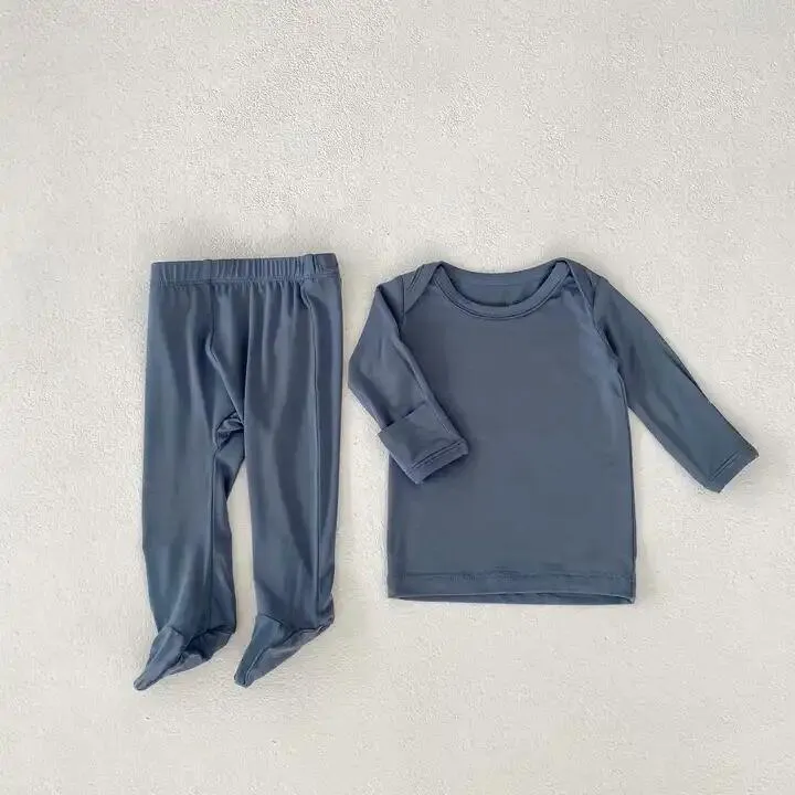 Ropa de Bambú Orgánica para Bebés Monos Sencillos para Niños y Niñas Pijamas de Verano de Bambú para Bebés