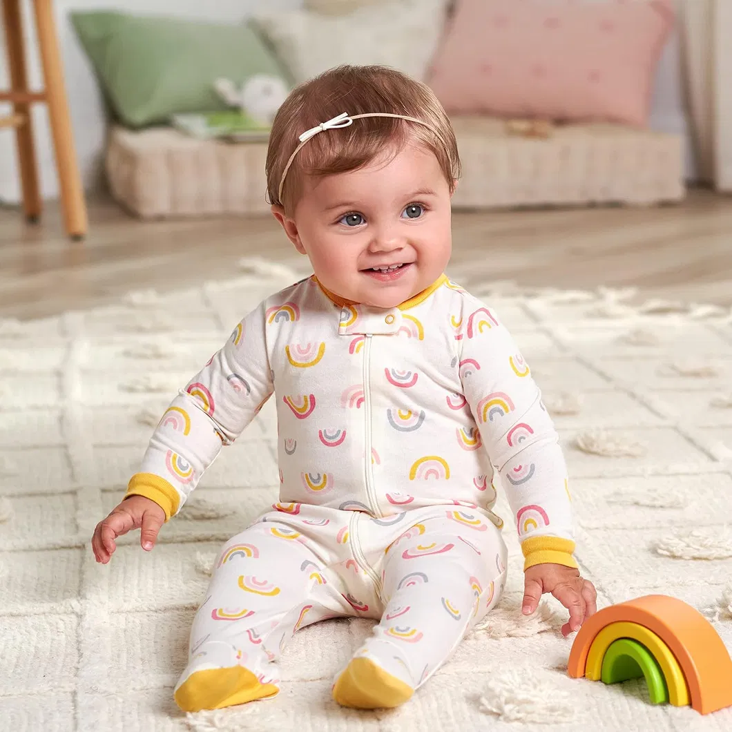 Pijama de una pieza con pies para dormir y jugar 100% de algodón orgánico