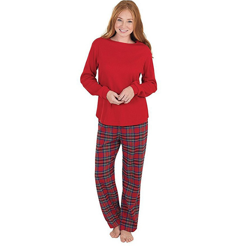 Pijamas de familia de algodón y poliéster para sublimación personalizados, conjuntos a juego en blanco para bebés, hombres, mujeres y niños, pijamas de Navidad