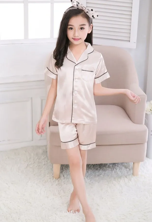 Pijamas de manga corta para niños como ropa de dormir con conjunto de ropa de casa