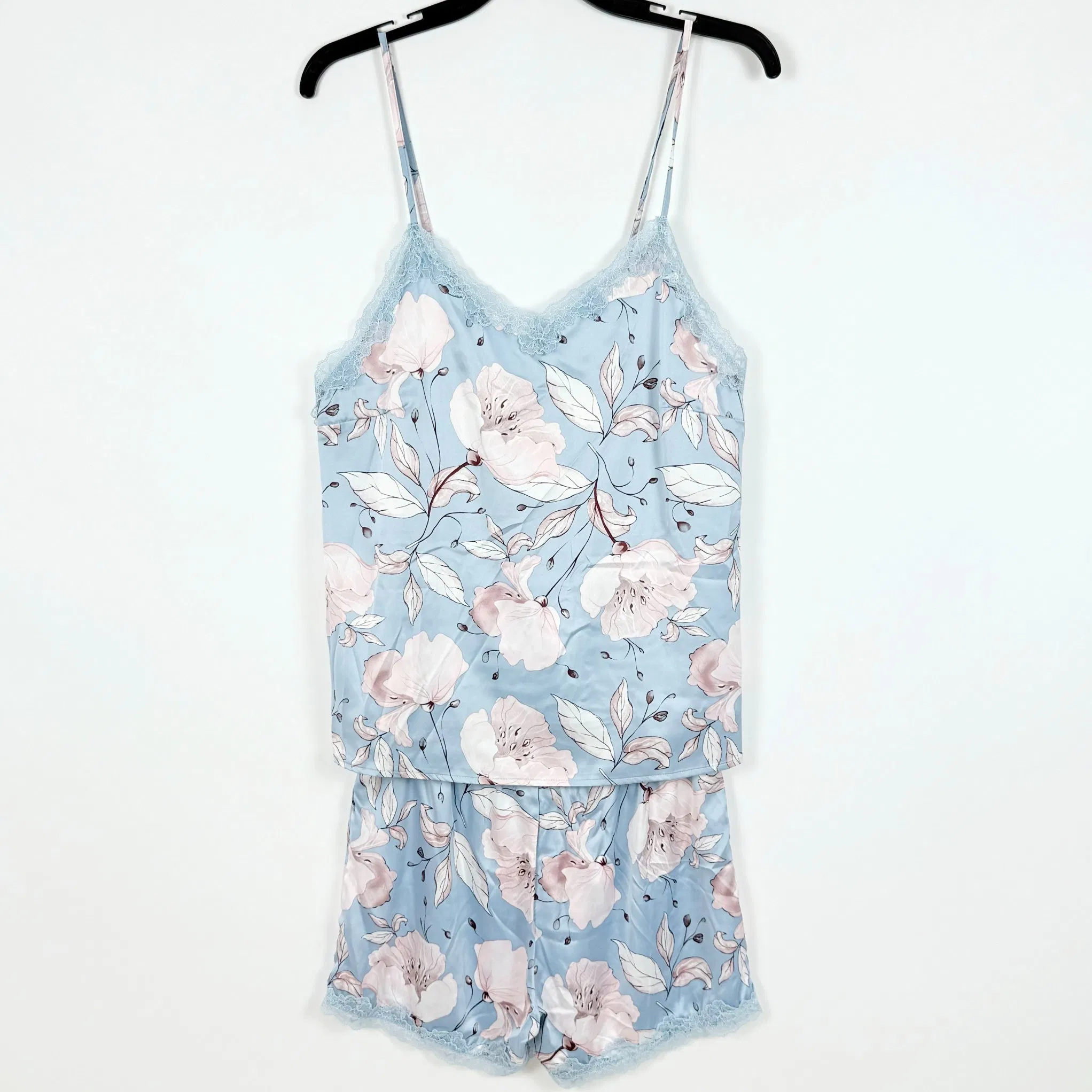 Ropa de dormir de mezcla de seda modal al por mayor conjunto de pijama