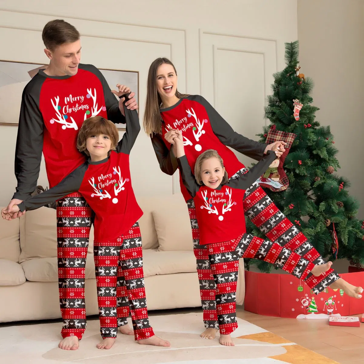 Conjuntos de pijamas navideños acogedores para noches de otoño