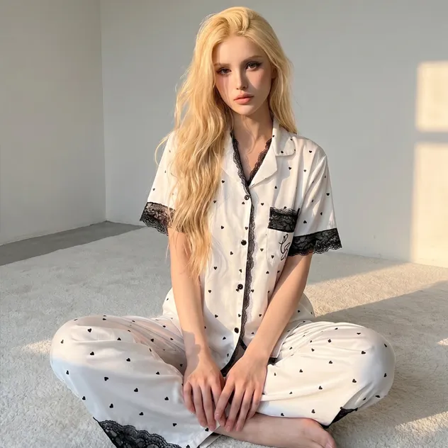 Detalle de pijama de seda 1