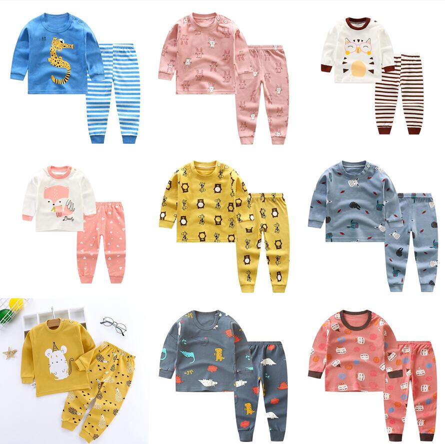 Ropa de casa para bebés de alta calidad, traje de algodón orgánico, ropa para niños y niñas, pijamas de otoño e invierno