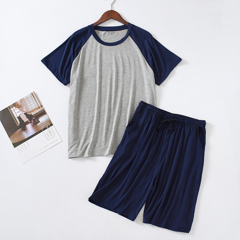 Conjunto de pijama elegante, pijama de algodón, pijamas bonitos para hombres, pantalones de pijama estampados