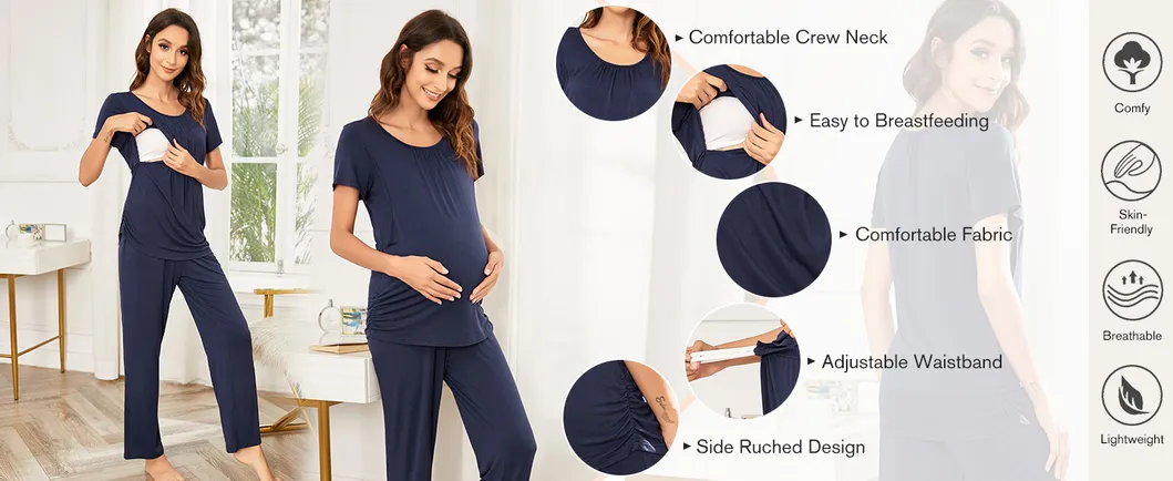 Detalle de pijama de maternidad 2
