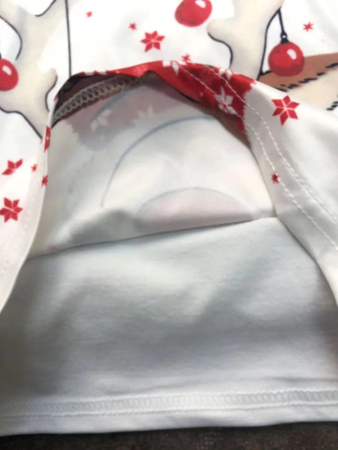 Ropa de hogar familiar para Navidad, ropa de punto, camiseta de manga larga impresa y pantalones, conjuntos de pijama suaves, conjunto de pijamas